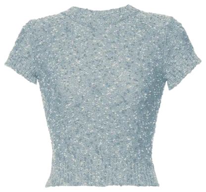 Devon Knitted Top baby blue - Knitwear