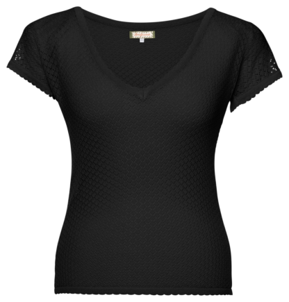 Domenica Knitted Top nero - Tops & T-Shirts