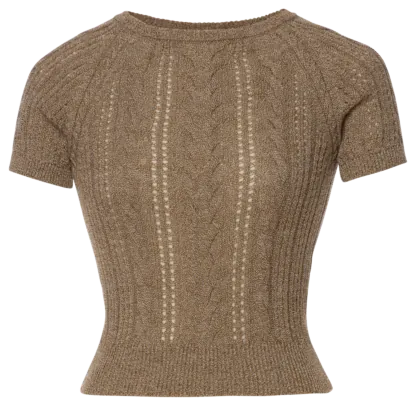 Lavinia Knitted Top hay - Knitwear