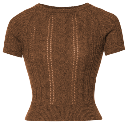 Lavinia Knitted Top marrone - Knitwear