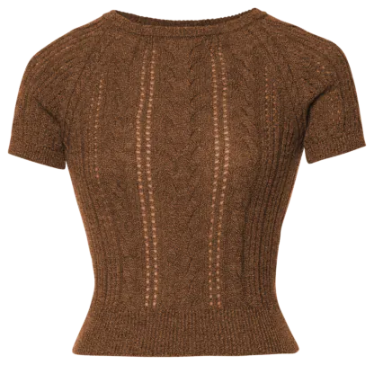 Lavinia Knitted Top marrone - Knitwear