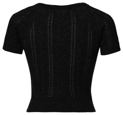 Lavinia Knitted Top nero - Knitwear
