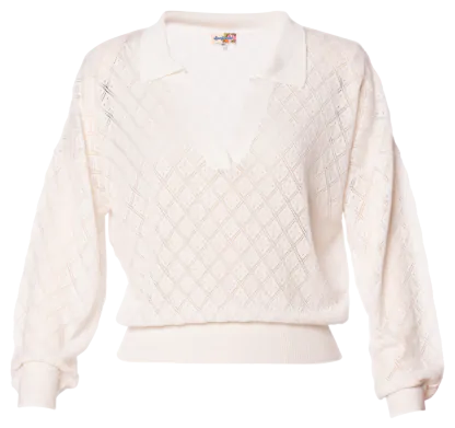 Mitzi Knitted Top pearl - Knitwear