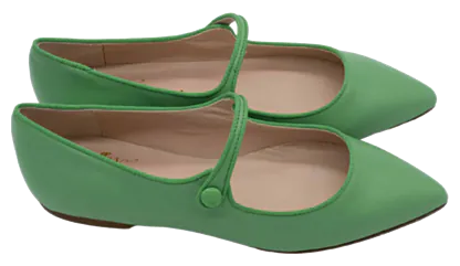 Mary Jane Shoes in Leather - Elegant Pointed Toe Flats by Lena Hoschek