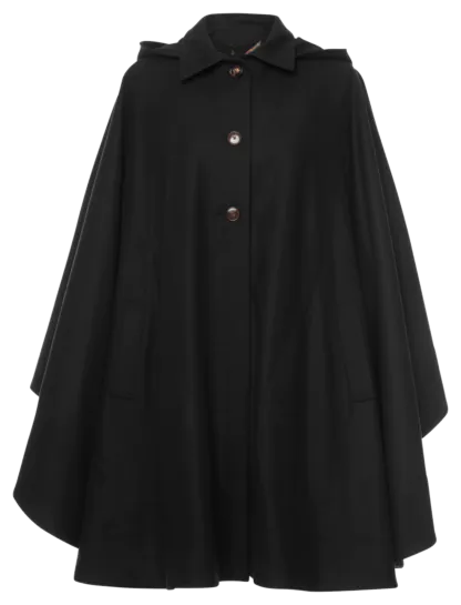 Clara Pelerine black - Jackets & Coats