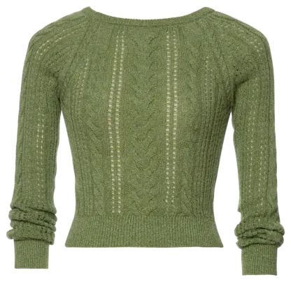 Lavinia Pullover heath green Knitwear by Lena Hoschek