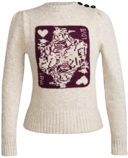 Queen of Hearts Pullover royal flush - Sale