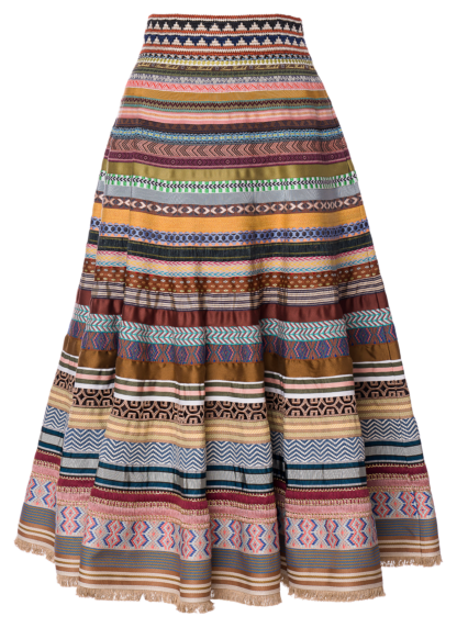 Opulence Ribbon Skirt granny's blanket - Ribbon Skirts