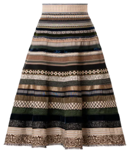 Opulence Ribbon Skirt winter wonderland - Ribbon Skirts by Lena