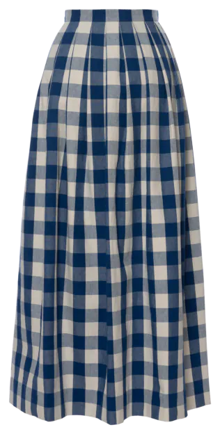 Berry Picking Skirt blue gingham - Skirts
