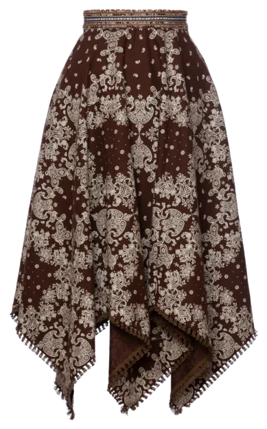 Bonanza Skirt chocolate bandana - Skirts