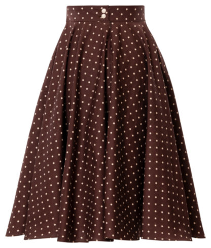 Call Me Skirt polka dot brown - Sale