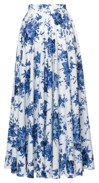 Country House Skirt blue rose - Skirts