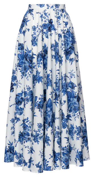 Country House Skirt blue rose - Skirts