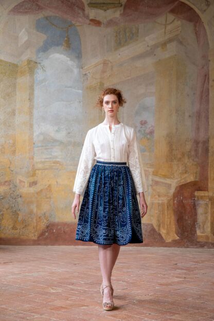 Medici Skirt murale azzurro - SS24 - Fresco