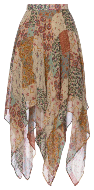 Patchwork Skirt one color - Skirts