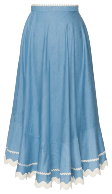 Riviera “Vela” Skirt – Lightweight Denim Summer Skirt by Lena Hoschek