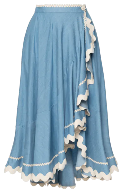 Riviera “Vela” Skirt – Lightweight Denim Summer Skirt by Lena Hoschek Riviera “Vela” Skirt – Lightweight Denim Summer Skirt by Lena Hoschek