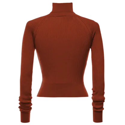 Long sleeve orange turtleneck clearance