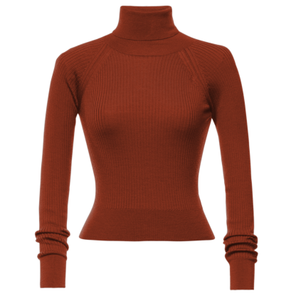 Dark orange turtleneck sales