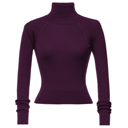 Wendy Turtleneck eggplant - Knitwear