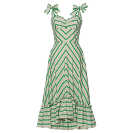 slim fit dress slacks Leilana Mini Dress | Green Garden Stripe main image 0