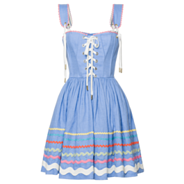 Summer Linen Dress - Corset Bodice and Flared Skirt by Lena Hoschek