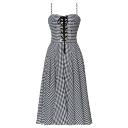 Riviera “Sunny Side” Dress – Gingham Summer Dress with Corset