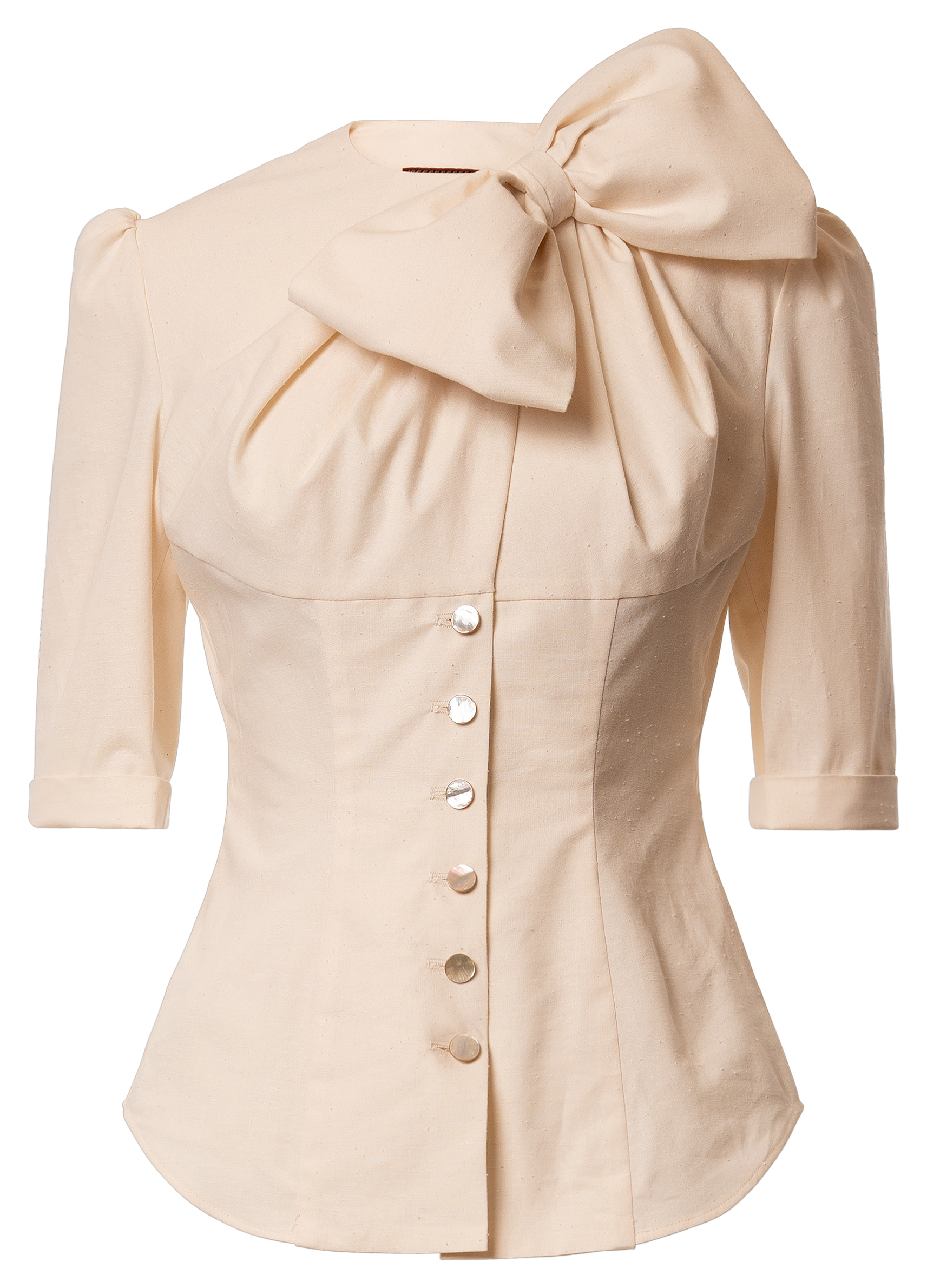Bow Blouse marzipan - Blouses & Shirts by Lena Hoschek
