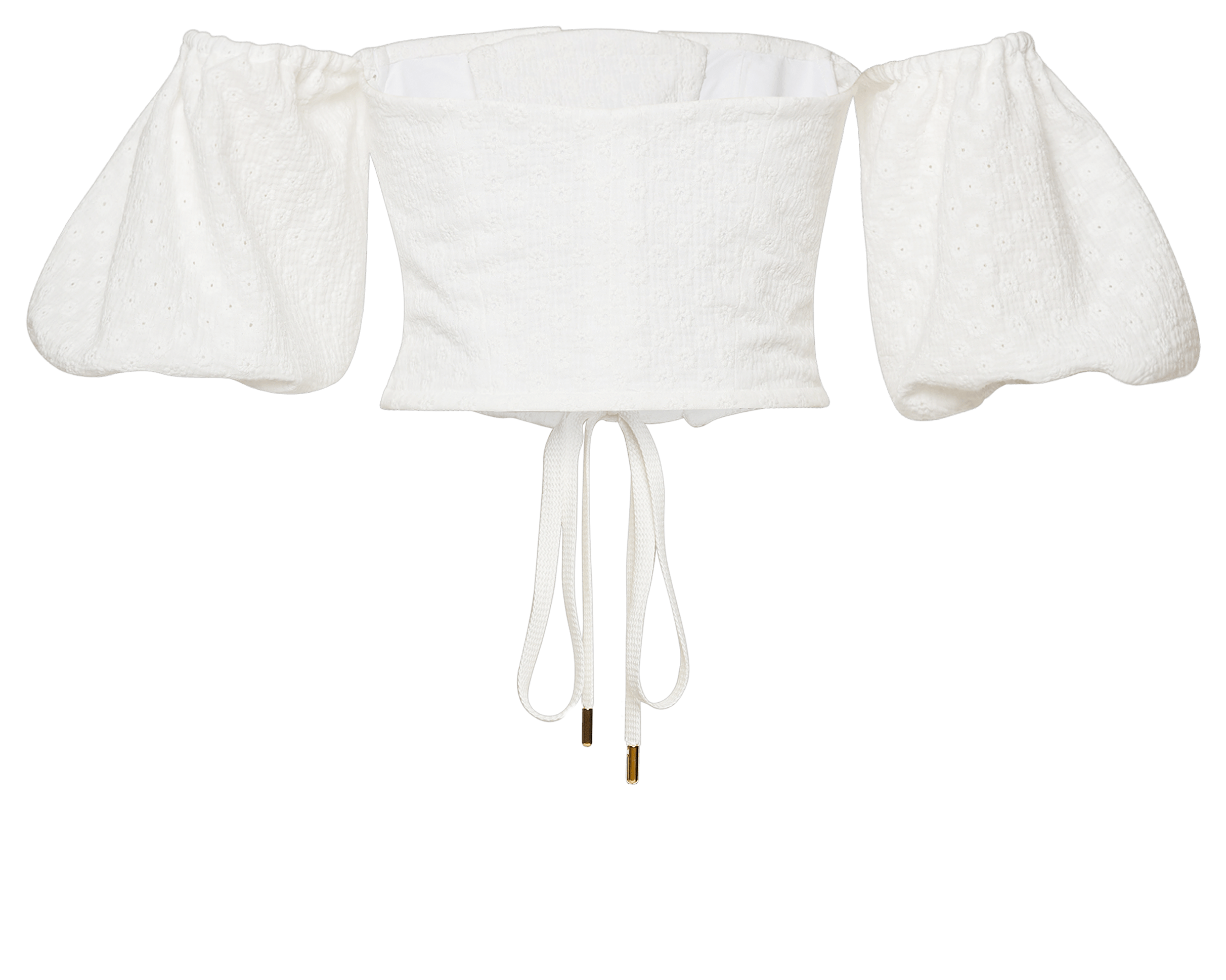 Maddalena” Corset Top – Off-Shoulder with Voluminous Puff Sleeves