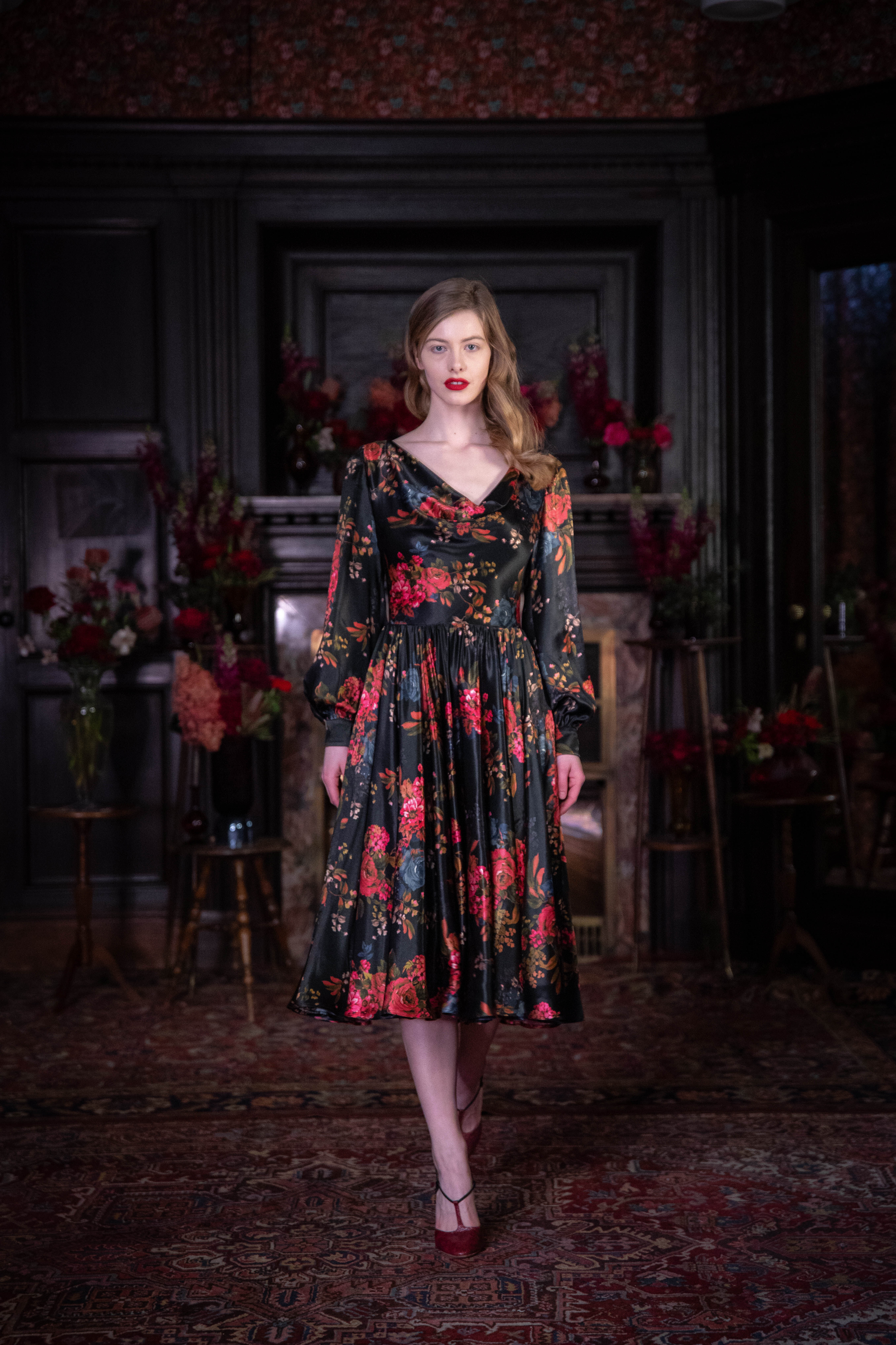 【新品未使用】IENA THE IRON SILKトップス Anderson Dress midnight blossom - Dresses by Lena Hoschek