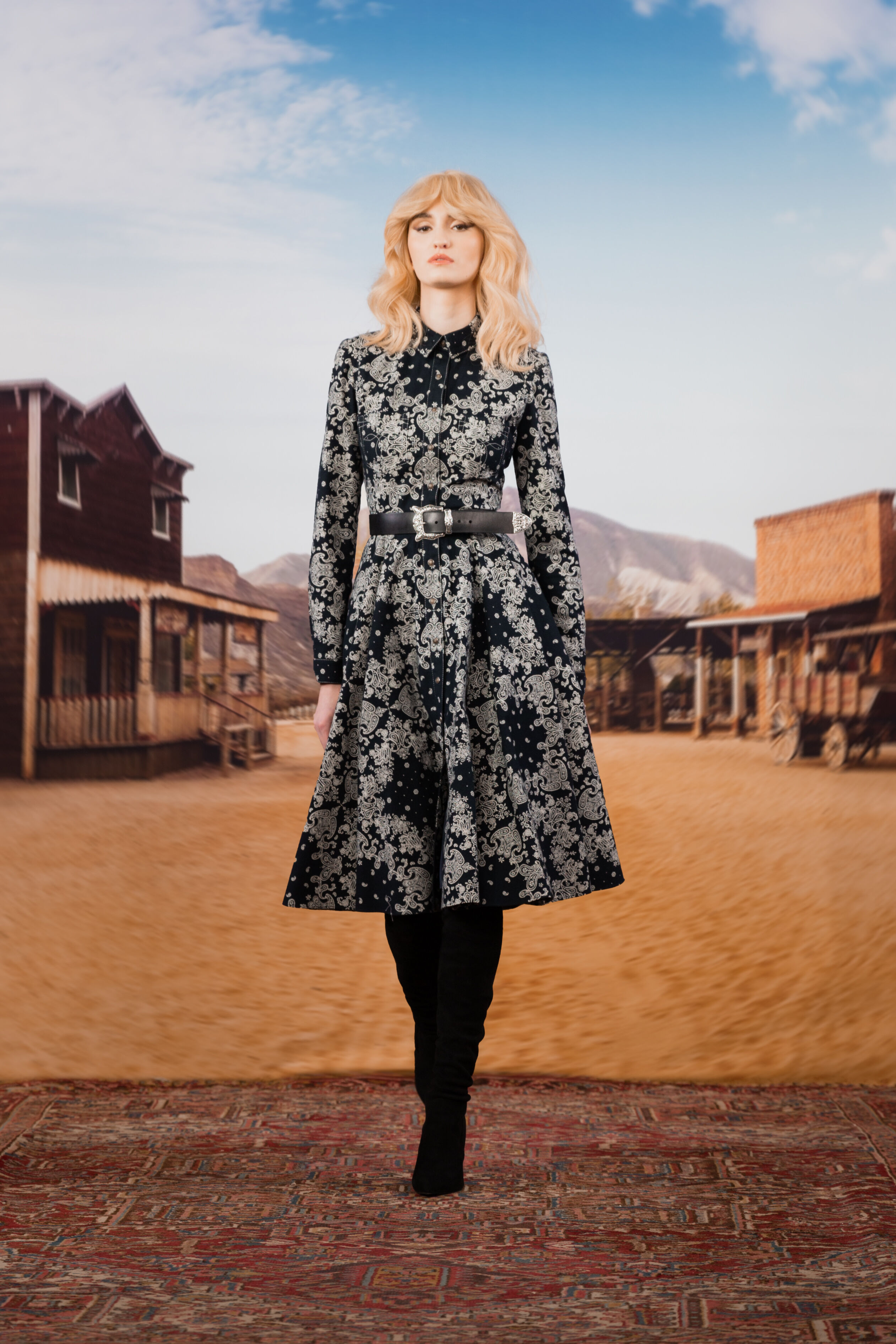 Barn Dress midnight bandana Dresses by Lena Hoschek