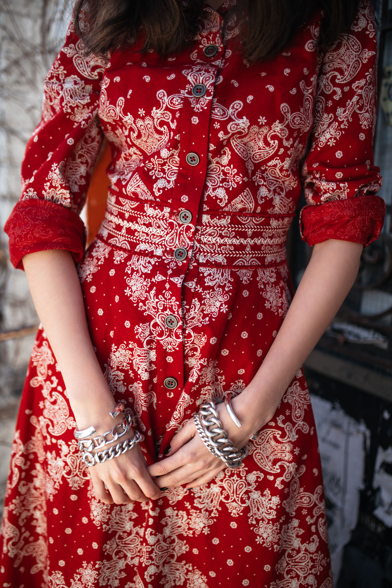 Bonanza Dress red bandana Dresses by Lena Hoschek