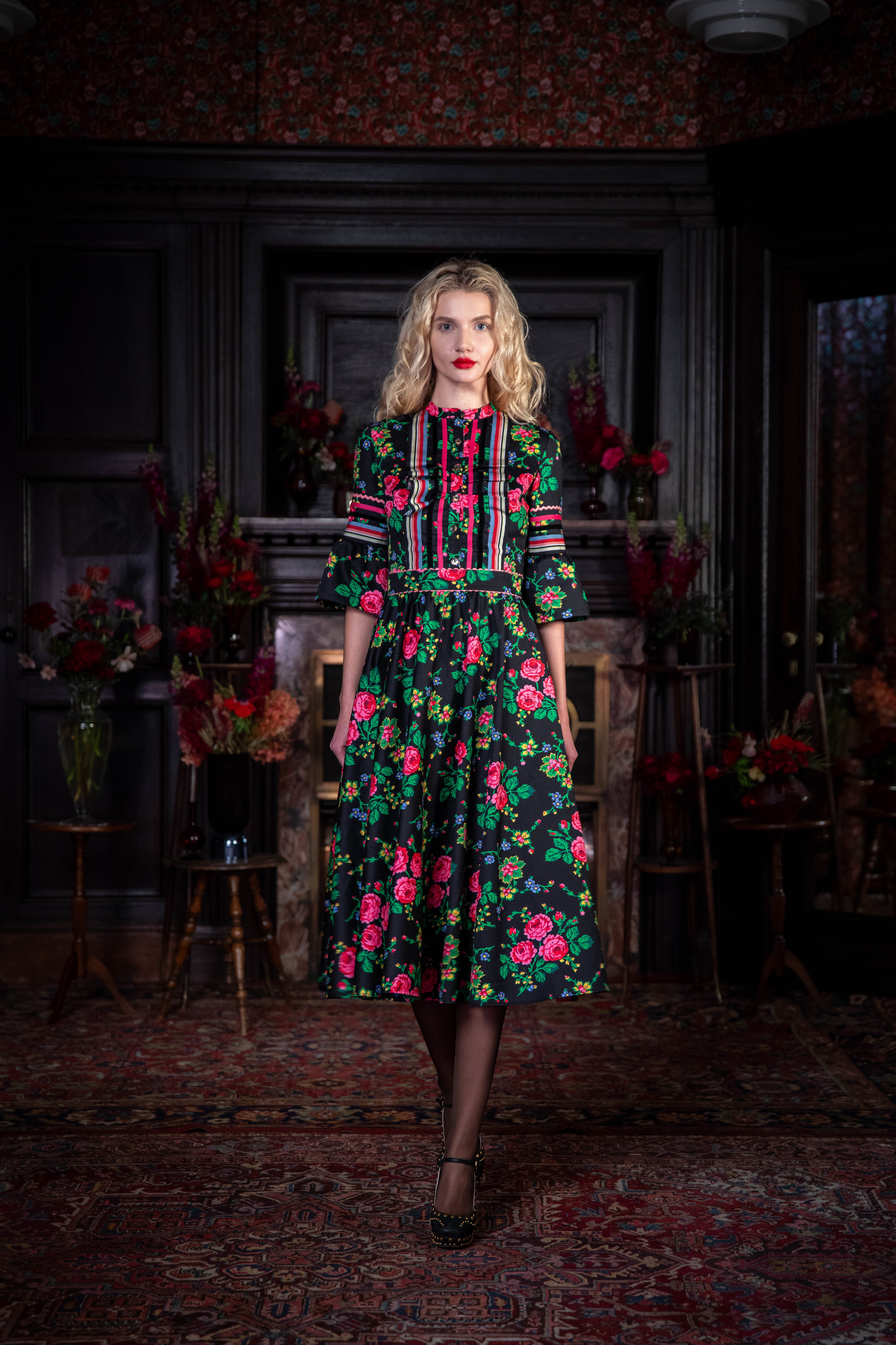 Krisztina Dress mystic floral - Dresses by Lena Hoschek