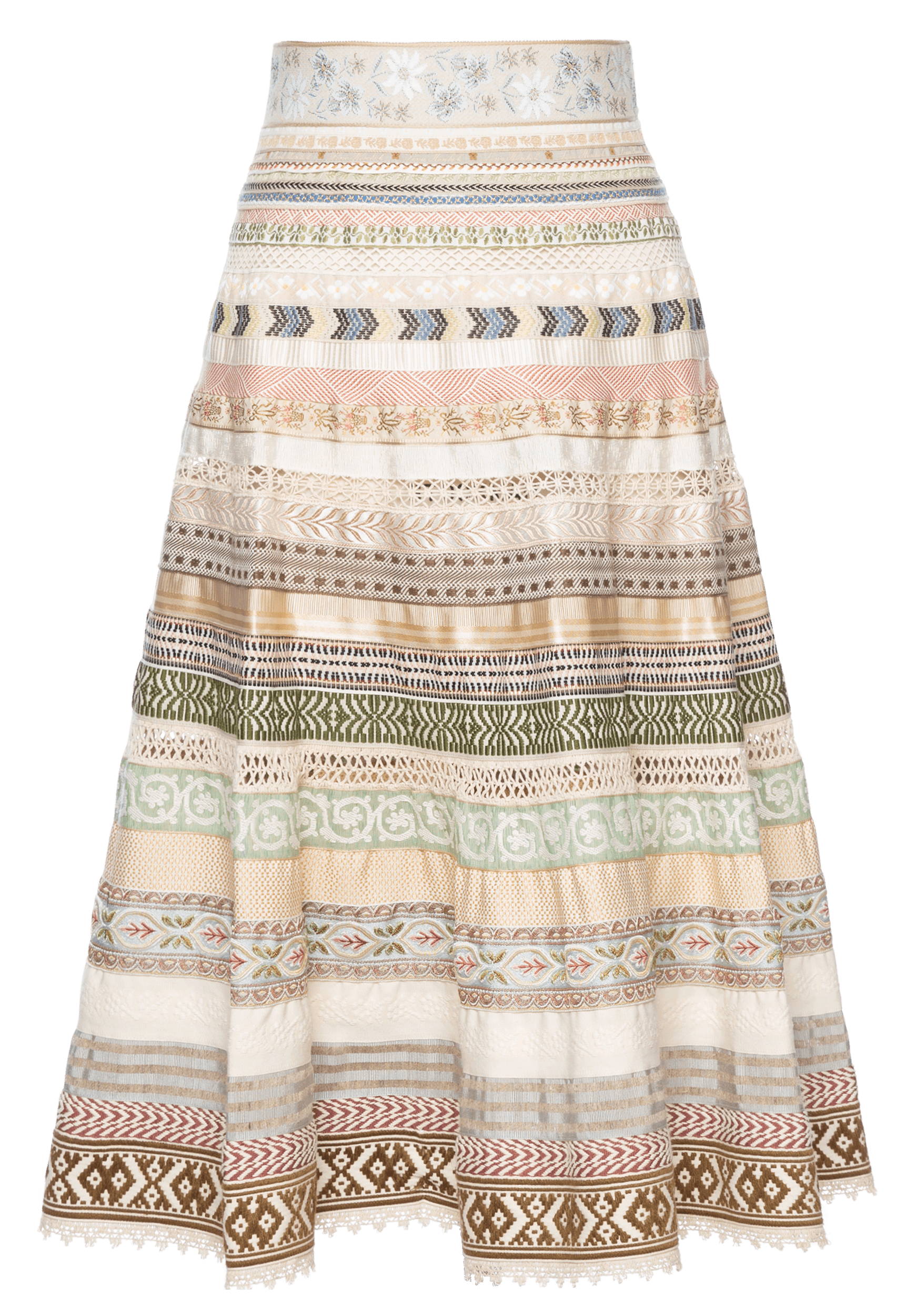 POPPY(ポピー) Flower ribbon tiered skirt