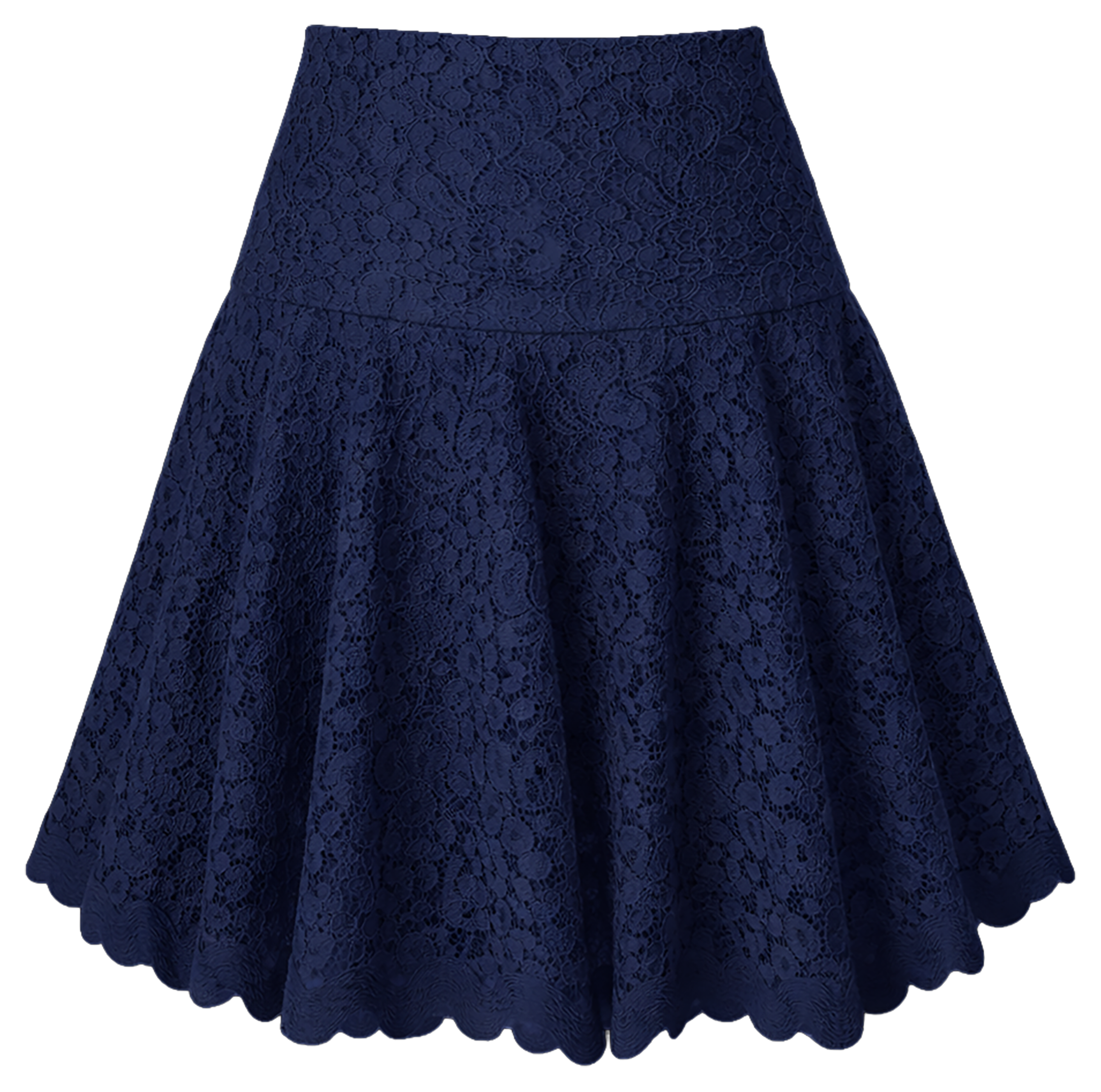 Navy Lace Mini Skirt – Pleated High-Waist Skirt by Lena Hoschek